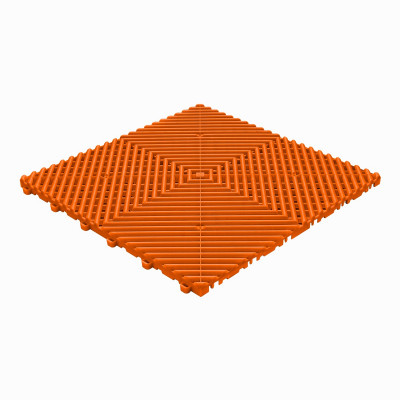 Klickfliese offene Rippenstruktur rund orange