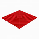 Klickfliese offene Rippenstruktur rund rot