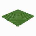 Klickfliese offene Rippenstruktur rund grün