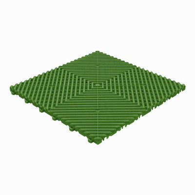 Klickfliese offene Rippenstruktur rund grün