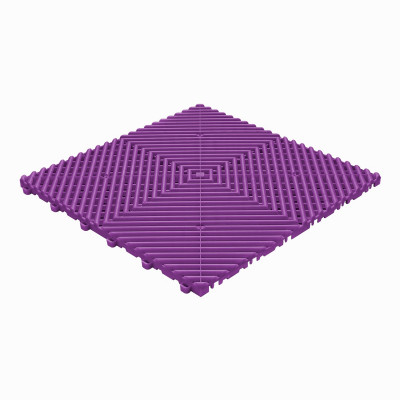 Klickfliese offene Rippenstruktur rund violet