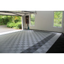 Klickfliese offene Rippenstruktur rund blau