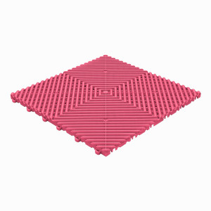 Klickfliese offene Rippenstruktur rund pink