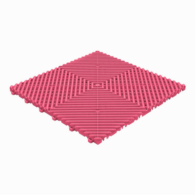 Klickfliese offene Rippenstruktur rund pink