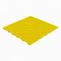 Klickfliese offene Rippenstruktur rund gelb