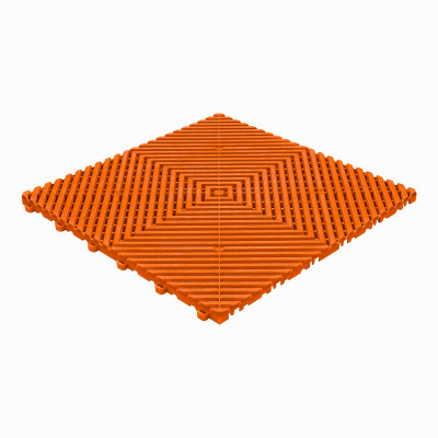 Klickfliese offene Rippenstruktur orange