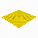 Klickfliese offene Rippenstruktur flach gelb